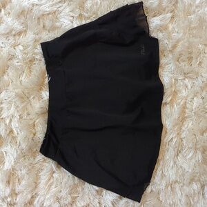 Black Ruffle Fila Tennis Skort